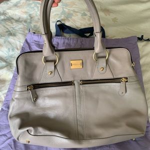 Modalu London grey leather Pippa bag